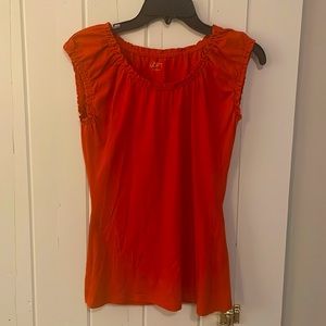 Ann Taylor Loft Red Sleeveless Top